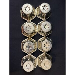 Vintage Set Of 8 Kaiser Baking Molds Jello Tarts Pastries Star Motif Germany